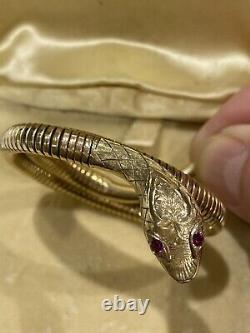 Snake Bangle/Bracelet 9ct Yellow Gold Vintage