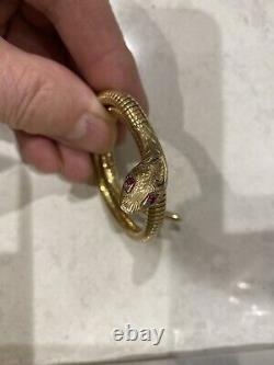 Snake Bangle/Bracelet 9ct Yellow Gold Vintage