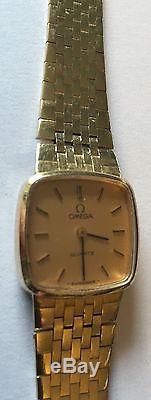 Solid 9Ct Gold Vintage 1979 Ladies Omega Bracelet Wristwatch