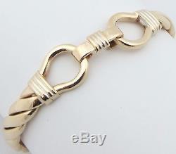Solid 9ct 9Carat Yellow Gold Patterned Rope Twist Bangle Bracelet 7.00 Inches