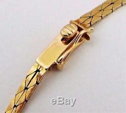 Solid 9ct 9Carat Yellow Gold Sapphire & Diamond Snake Style Linked Bracelet UK