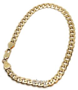 Solid 9ct 9 Carat Gold Curb Bracelet 6mm wide 22cm Classic Jewellery Jewelry