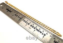 Solid 9ct 9 Carat Gold Curb Bracelet 8mm wide 21cm long classic Jewellery Retro