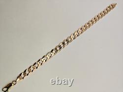 Solid 9ct 9 Carat Solid Gold Curb Bracelet 7mm wide 19cm 7.5 Classic Jewellery