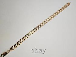 Solid 9ct 9 Carat Solid Gold Curb Bracelet 7mm wide 19cm 7.5 Classic Jewellery