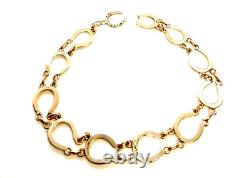 Solid 9ct 9 ct Carat Gold Lucky Horseshoe Bracelet 10mm wide 20cm long