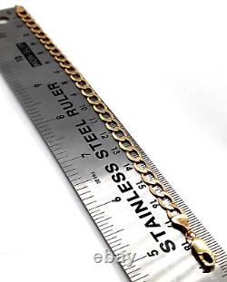 Solid 9ct Carat Gold Curb Bracelet 6mm wide, 19cm long classic Jewellery Jewlry