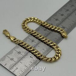 Solid 9ct Gold 5mm Cuban Link Miami Curb Chain Bracelet 7.5 Inch NEW