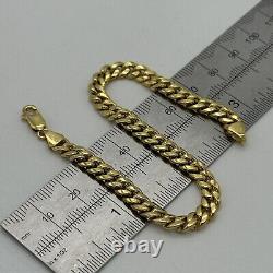 Solid 9ct Gold 5mm Cuban Link Miami Curb Chain Bracelet 7.5 Inch NEW