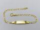Solid 9ct Gold Baby Figaro Link Identity Name Bracelet Boy / Girl 6.5 Inch