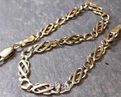 Solid 9ct Gold CELTIC KNOT BRACELET Infinity Link 5.9g