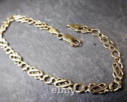 Solid 9ct Gold CELTIC KNOT BRACELET Infinity Link 5.9g