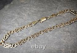 Solid 9ct Gold CELTIC KNOT BRACELET Infinity Link 5.9g