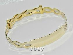 Solid 9ct Gold Expanding Baby ID Bangle NEW Gift Boxed