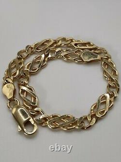 Solid 9ct Gold Fancy Link Celtic Knot Bracelet