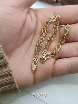 Solid 9ct Gold Fancy Link Celtic Knot Bracelet