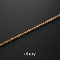 Solid 9ct Gold Franco Bracelet 7.5 inch UK Hallmarked