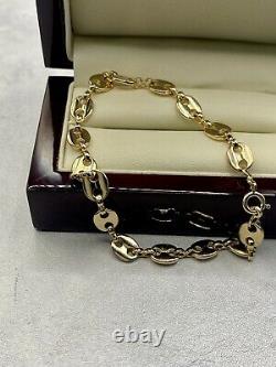 Solid 9ct Gold Gucci Style Chain Bracelet. Very Well Made