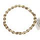 Solid 9ct Gold Hand Crafted Italian Puffed Mariner Link Bracelet 7.5 Inches