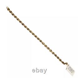 Solid 9ct Gold Hand Crafted Italian Puffed Mariner Link Bracelet 7.5 Inches