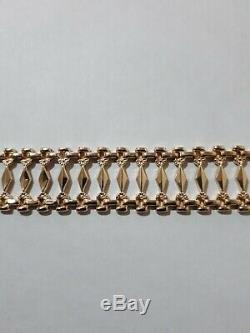 Solid 9ct Gold Italian Bracelet, 13.5gms. Very delicate. Beautiful
