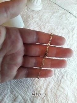 Solid 9ct Gold Mariner Link Bracelet Stamped 375