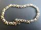 Solid 9ct Gold Natural Diamond And Sapphire Tennis Bracelet 7.5 Hallmarked