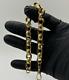 Solid 9ct Gold On Silver 9 Inch Heavy Men's Belcher Bracelet