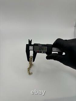 Solid 9ct Gold On Silver 9 Inch Stars An Bars, Men's Belcher Bracelet Uk Made