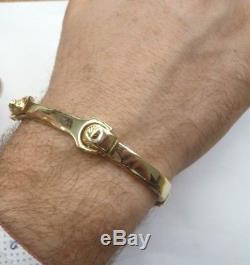 Solid 9ct Gold Spanner Bangle Gents 40.8 grams