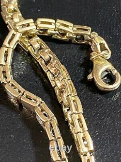Solid 9ct Gold Tennis Bracelet 20cm
