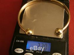 Solid 9ct Gold Unisex Torque Bangle 33 grams in weight. 375 9k 9ct not scrap
