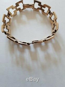 Solid 9ct Gold Vintage Bracelet, 30gms