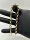 Solid 9ct Gold On Silver 9 Inch Belcher Bracelet Hexagon Patterned