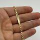 Solid 9ct Yellow Gold 3mm Identity Personalised Curb Id Bracelet 7.5 Inch