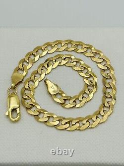 Solid 9ct Yellow Gold 5.5mm Curb Link Heavy Bracelet 5gram New 7.5 inch