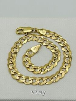 Solid 9ct Yellow Gold 5.5mm Curb Link Heavy Bracelet 5gram New 7.5 inch