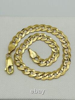 Solid 9ct Yellow Gold 5.5mm Curb Link Heavy Bracelet 5gram New 7.5 inch