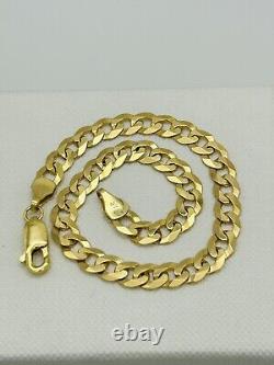Solid 9ct Yellow Gold 5.5mm Curb Link Heavy Bracelet 5gram New 7.5 inch