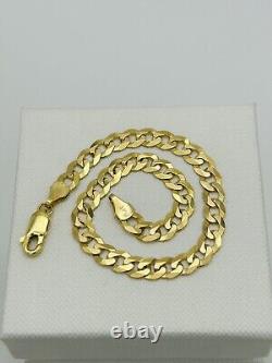 Solid 9ct Yellow Gold 5.5mm Curb Link Heavy Bracelet 5gram New 7.5 inch