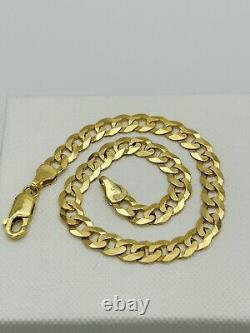 Solid 9ct Yellow Gold 5.5mm Curb Link Heavy Bracelet 5gram New 7.5 inch