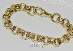 Solid 9ct Yellow Gold 6.5 Inch Kid's / Children's / Baby Belcher Bracelet