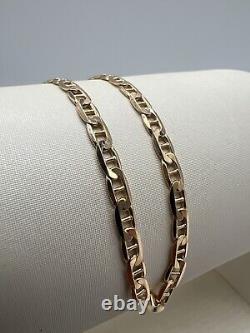 Solid 9ct Yellow Gold 7.5 INCH 4mm Wide Anchor Bracelet Fully Hallmarked