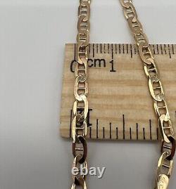 Solid 9ct Yellow Gold 7.5 INCH 4mm Wide Anchor Bracelet Fully Hallmarked
