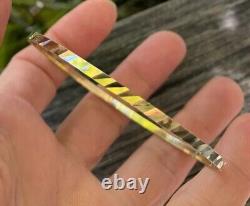 Solid 9ct Yellow Gold Bangle Bracelet. Vintage 1960s. 4.0 grams
