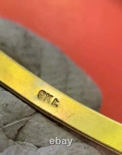 Solid 9ct Yellow Gold Bangle Bracelet. Vintage 1960s. 4.0 grams