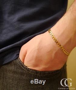 Solid 9ct Yellow Gold Curb Bracelet 8 6.5 grams MENS LADIES UNISEX