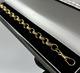 Solid 9ct Yellow Gold On Silver 8.75 Inch Belcher Bracelet