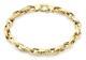 Solid 9ct Yellow Gold Textured Double Link Chain Bracelet 23cm/9 Womens Gift