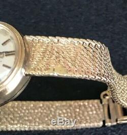 Solid 9k 9ct Gold OMEGA Ladies Bracelet Watch All Working As Should